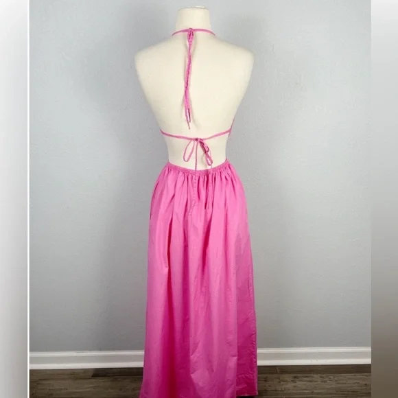 STAUD Apfel Pink Maxi Dress XS - Picture 4 of 5